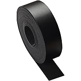 Picheng Faux Leather Straps 1 Inch Wide Leather Strip, 138 Inch Long Leather Belt Strips for DIY Craft, Hobby Workshop (Black-1Inch)