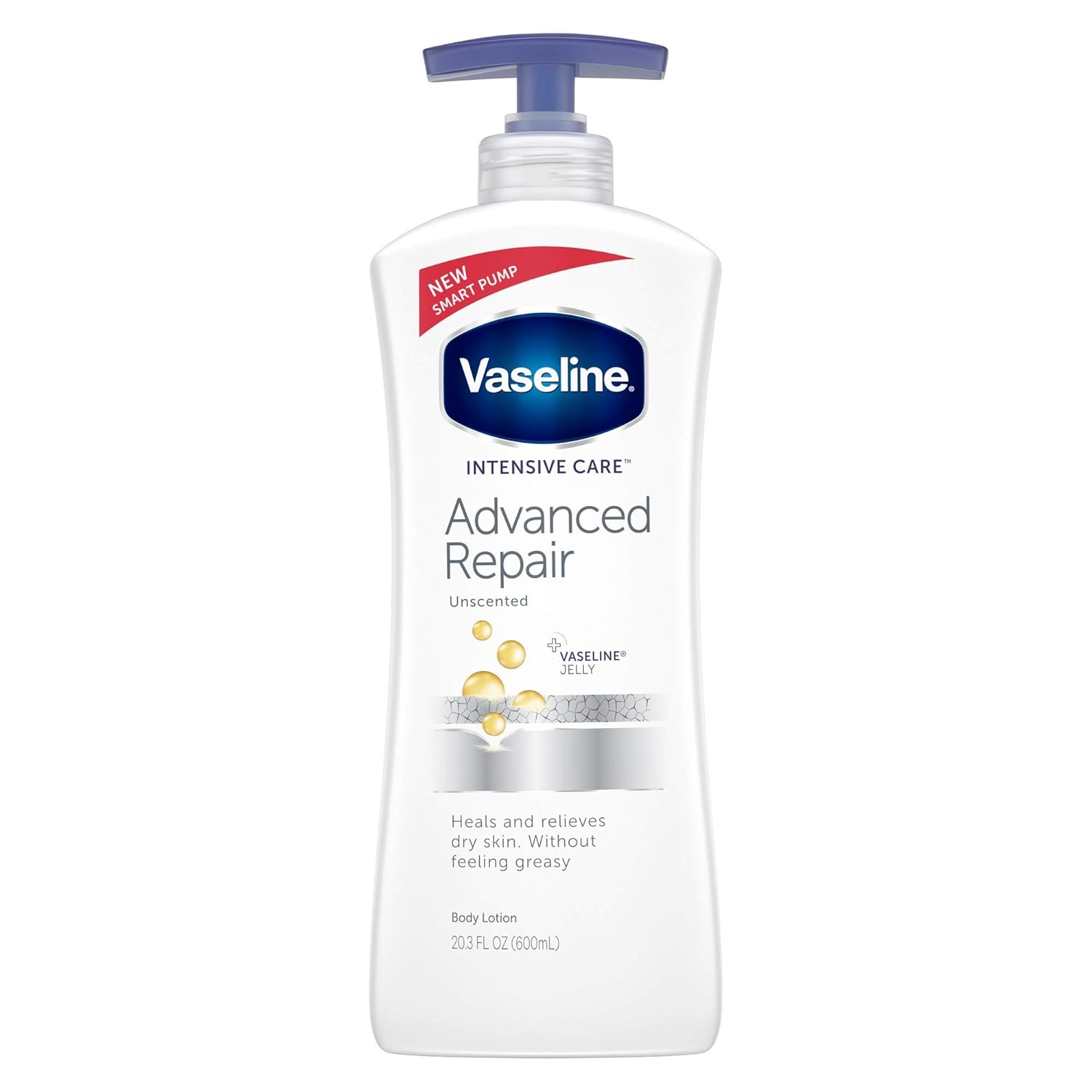 Vaseline Intensive Care Advanced Repair Lotion For Dehydrated Skin Unscented Dry Skin Lotion Repairs Skin in Just 5 Days 20.3 oz 3 count : Beauty