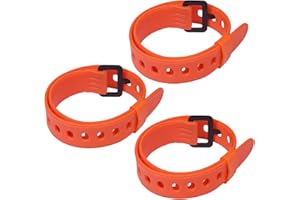 TUAKIMCE Utility Straps, 3 Pcs Lightweight Tension Straps, Reliable Industrial Tie Down Straps, Rubber Buckle Straps for Camp
