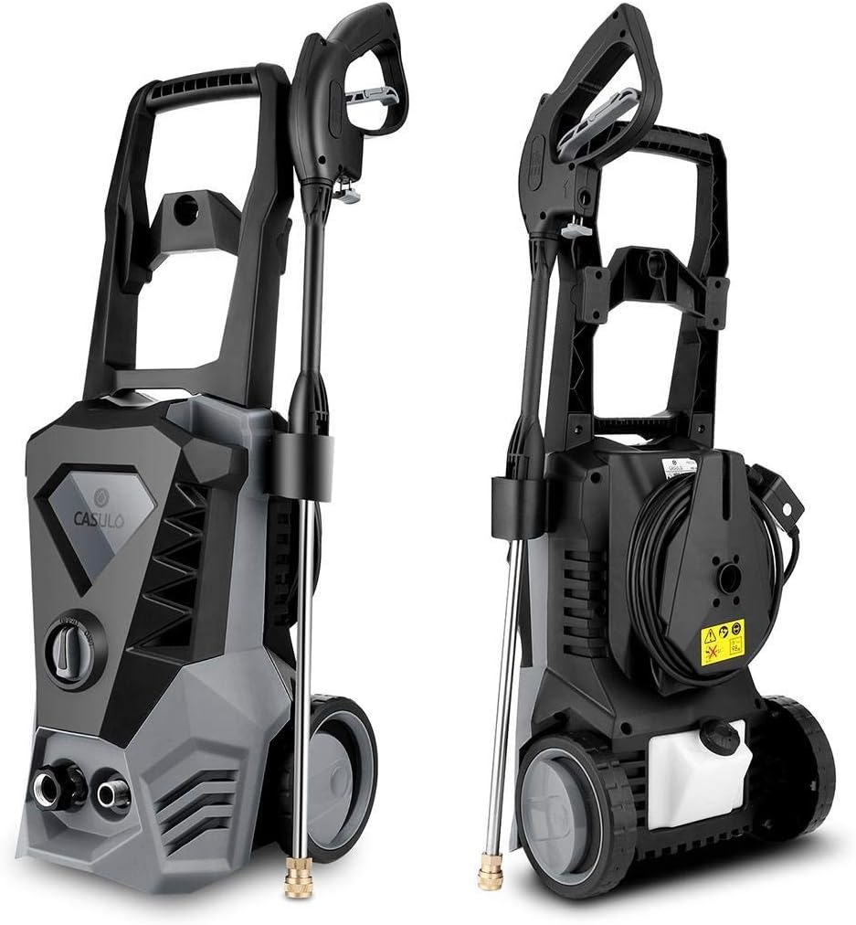 Electric Pressure Washer 3500 PSI Max 2.6GPM 1800W High Power Washer with 5 Nozzles Adjustable, 32ft Cable, Detergent Tank, Spray Gun, Pressure Washer Gray for Car/Garden/Home/Driveways [US Stock] : Garden & Outdoor