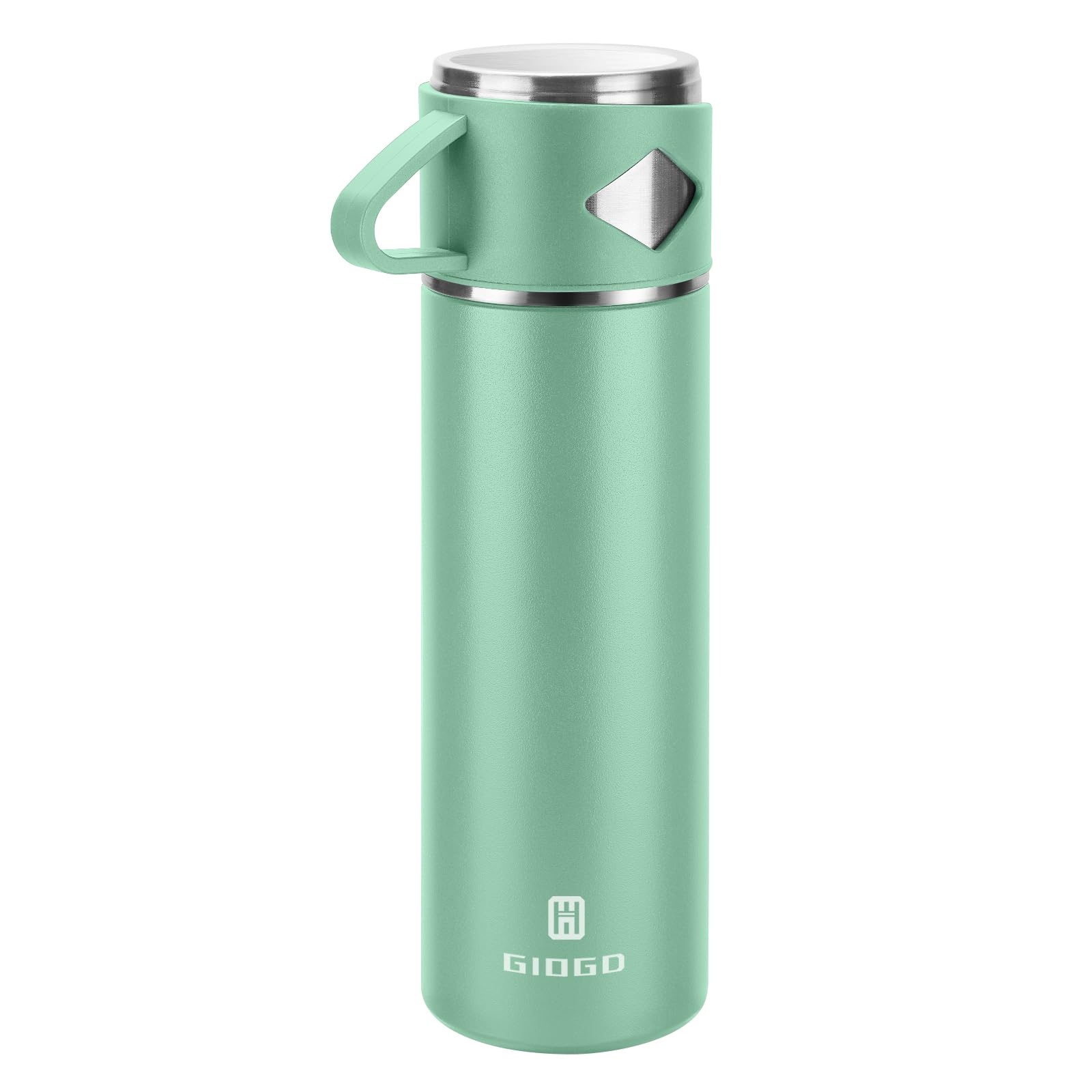 Vacuum Insulated Flask 700ml/23.6oz Stainless Steel Thermo Bottle with Cup for Coffee Water Hot and Cold Drink Flasks.(Green,Single)