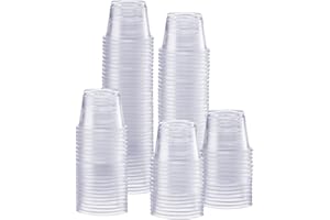 Comfy Package [1 oz. - 250 Count] Clear Disposable Portion Cups (No Lids), Souffle Cups, Jello Shot Cups, and Sauce Cups for 