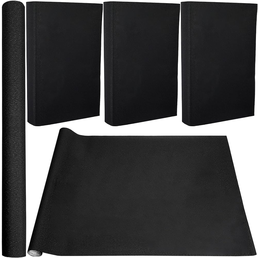 CRASPIRE 150 x 43cm Linen Book Cloth Black for A3-A8 Books Binding Fabric Surface Paper Backed Bookcover Books Album Scrapbooking Archival DIY Covering Protector Bookcloth Bookbinding Supplies