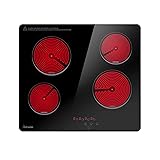TOPWISH 4 Burners Electric Cooktop, 24 Inch