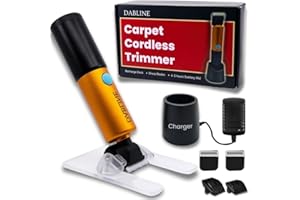 DABLINE Cordless Carpet Trimmer with Shearing Guide, Lightweight Carpet Shaver Comes with 2 Blades, 400W High Power Carpet Shears for Tufting Rugs