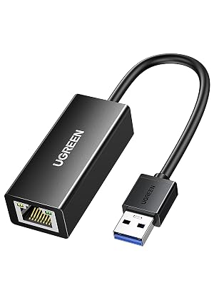 UGREEN USB to Ethernet Adapter, 1000Mbps Plug and Play Ethernet Adapter with USB 3.0, Driver Free, RJ45 LAN Network Dongle Compatible with Nintendo Switch, Laptop, PC, MacBook, Windows, macOS, Linux