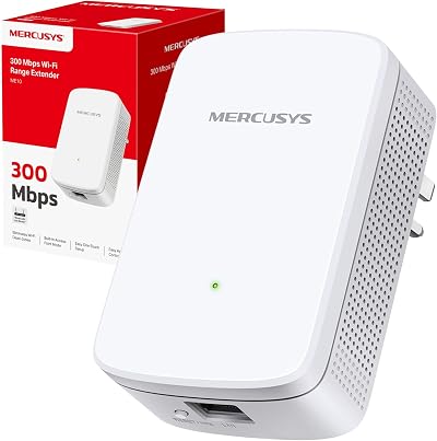 MERCUSYS ME10 N300 WiFi Extender UK Plug One-Touch Setup Ethernet Port