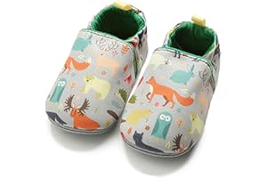 COSANKIM Infant Baby Boys Girls Slipper Soft Sole Non Skid Sneaker Moccasins Toddler First Walker Cirb House Shoes