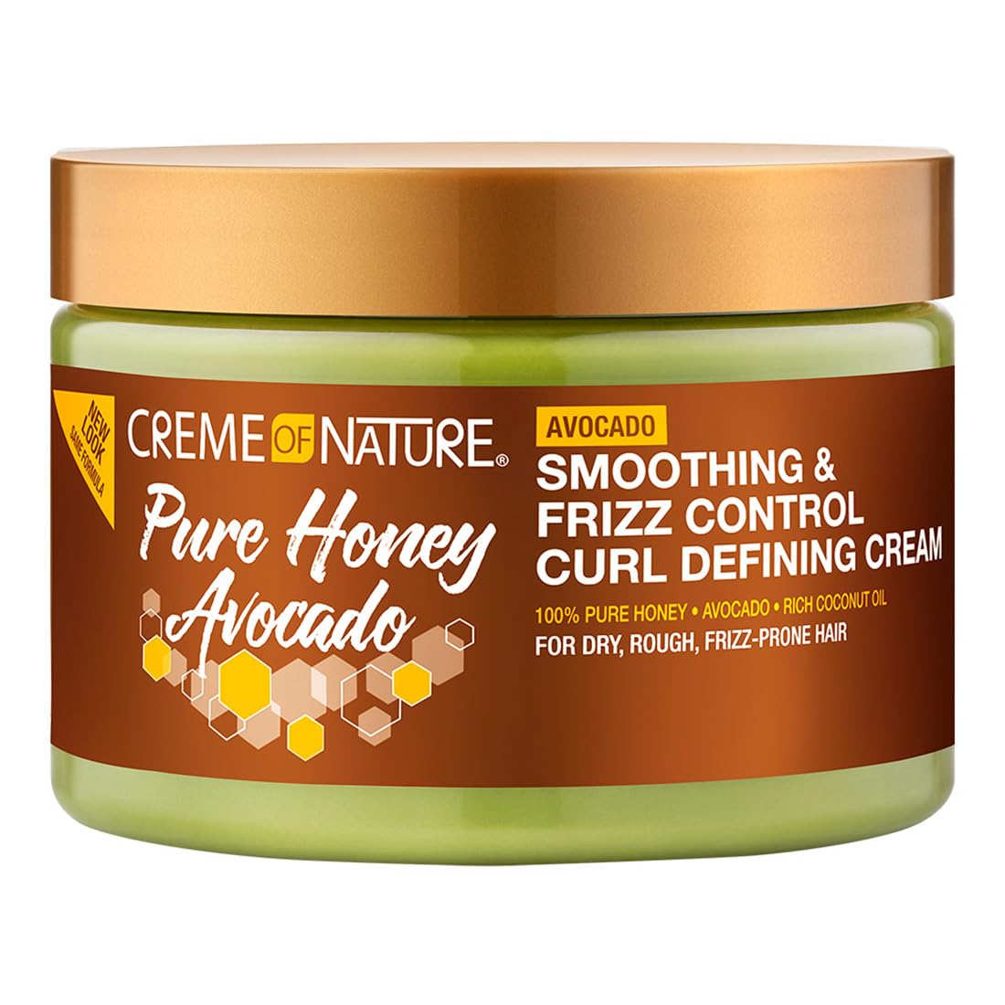 Photo 1 of Creme of Nature Pure Honey Define Hair Food Smoothing & Frizz Control Curl Defining Cream, Defines & Softens Natural Curls, With Avocado Oil, Pure Honey & Coconut Oil, No Crunch Styling, 11.5 oz