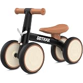 Gotrax Baby Balance Bike, 7" Silent Wheels, First Gift for Toddlers 1-2 | Sturdy Steel Frame, Quick 2-Min Assembly, CPC Certified, Soft Edges, Comfy PU Seat, Lightweight, Max 66 lbs, Ride-on Toy