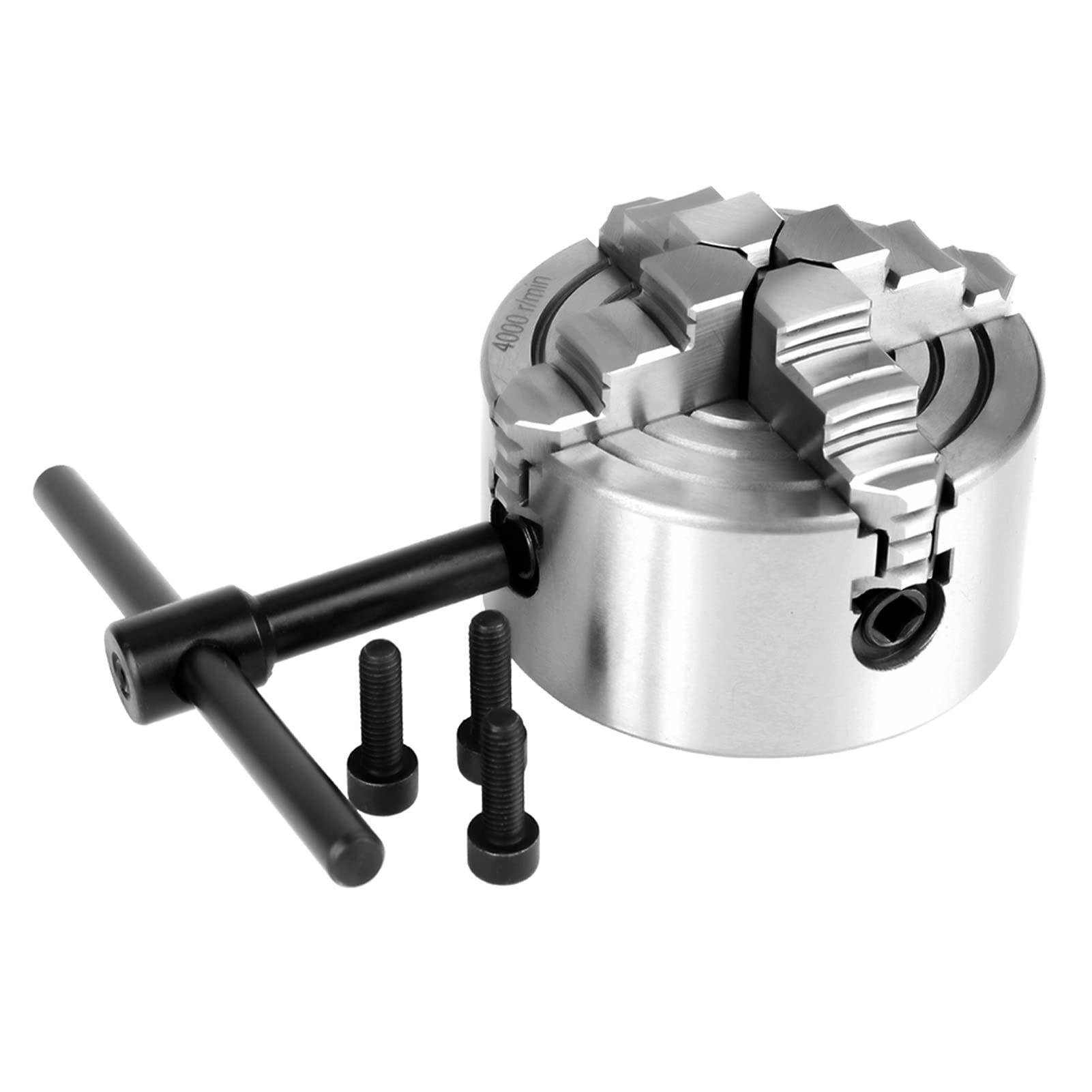 3inch 4-Jaw Independent Reversible Jaw Metal Lathe Chuck K72-80 Turning Machine Replacement Parts (K72-80)