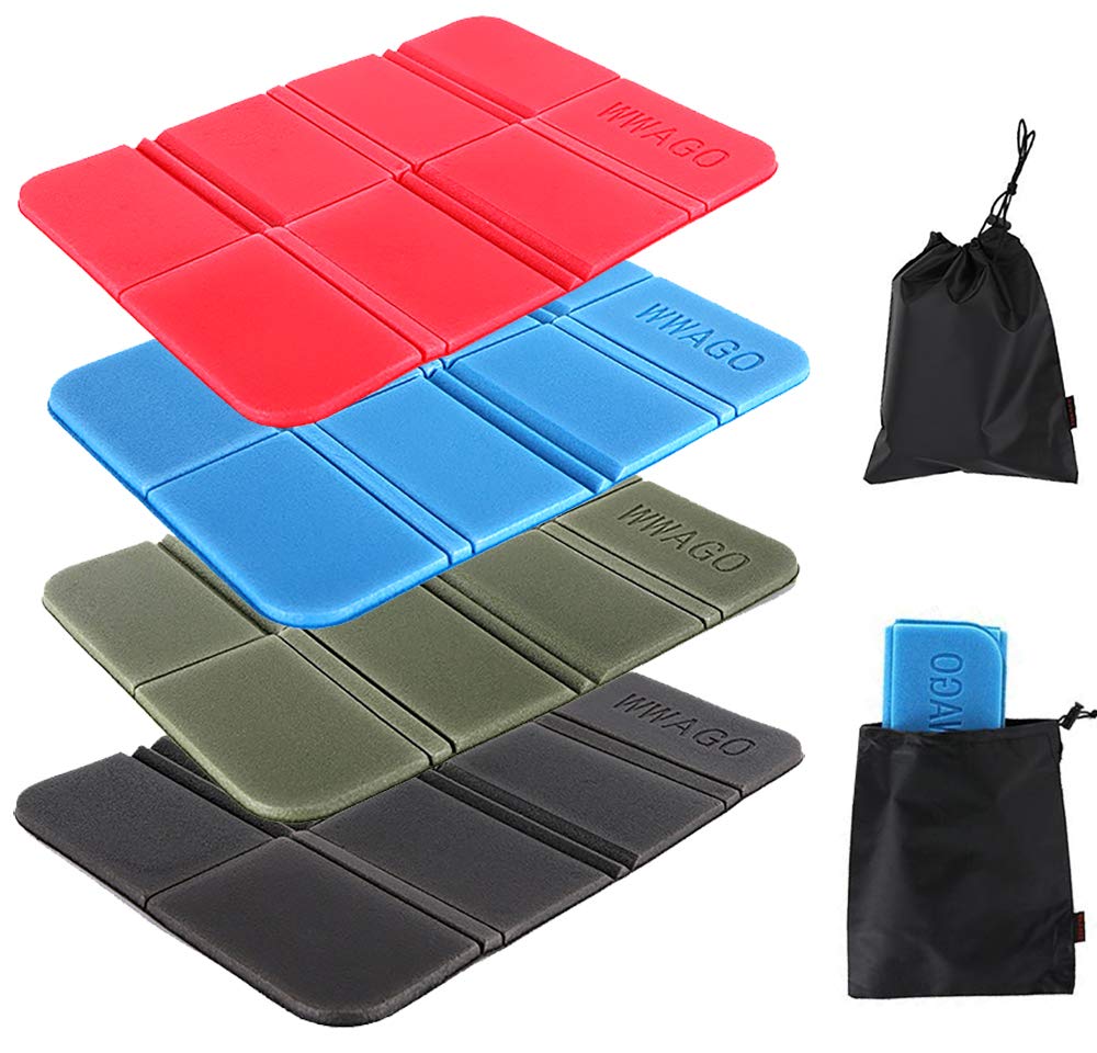 Elinala Folding Seat Mat, Waterproof Sitting Mat, 4 PCS Moisture-Proof Folding XPE Foam Waterproof Mat for Outdoor Camping, Tourism and Park Picnics.
