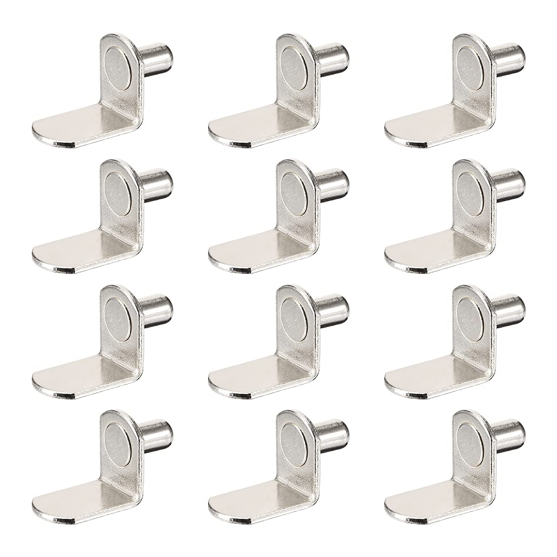 sourcing map Shelf Support Peg,6mm L-Shaped Support, Furniture Cabinet Closet Shelf Bracket Pegs,for Kitchen Furniture Book Shelves Supplies,40pcs