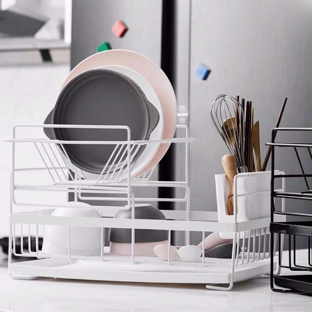 Buy SUNFICON Dish Drying Rack Kitchen Dish Drainer Sink 2 Tier