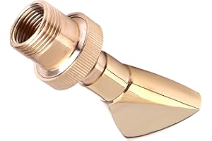 GLOGLOW Water Fountain Nozzle Spray, 1/2" 3/4" Brass Narrow Fan Shaped Pond Sprinkler