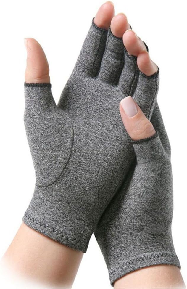 1 Pair Arthritis Compression Gloves for Women Fingerless Relieve Arthritis Symptoms Raynauds Disease Carpal Tunnel