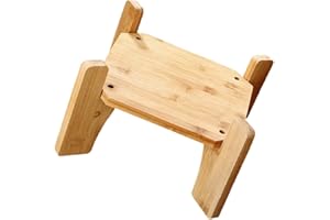 JEWEDECO Wood Drink Dispenser Stand Base, Wood Beverage Holder for Water Dispenser, Large Square Wooden Stand