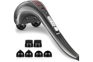 HANGSUN Handheld Neck Back Massager for Pain Relief Deep Tissue, Electric Double Head Percussion Massage MG460 for Shoulder, Leg, Foot, Muscles, Full Body