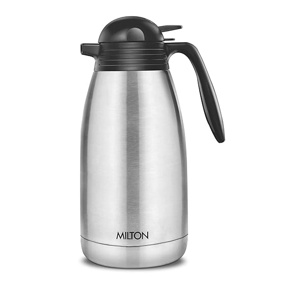 Milton Thermosteel Carafe for 24 hours Hot or Cold, 2000 ml, Silver