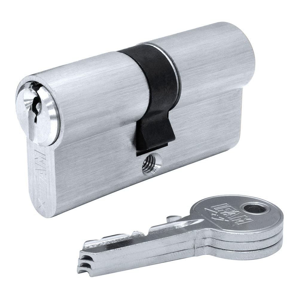 F5S4040N Nickel 80 mm (40 + 40 mm) LEVA 15 mm CILINDER with 3 Greenhouse Keys IFAM