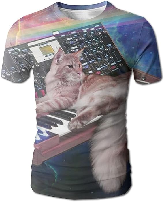 Amazon Co Jp Totopm おしゃれ 3dプリント Dj猫 宇宙柄18 Tシャツ メンズ カジュアル 丸首 夏 半袖 快適 創意 ストリート系 大きなサイズ有り Xxl ファッション