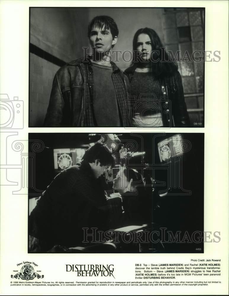 Historic Images -1996 Press Photo James Marsden and Katie Holmes Star in Disturbing Behavior