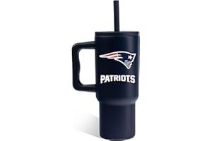 The Memory Company NFL Game Day 24oz Stainless Steel Tumbler - Double-Wall Vacuum Insulated Cup, Team Logo Sports Travel Mug with Lid & Straw, Officially Licensed Merchandise