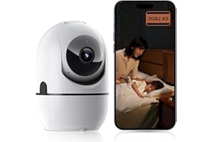 GBIUT Security Cameras Wireless Indoor, 5G&2.4G WiFi Indoor Camera for Home Security, Pan/Tilt Baby/Pet Camera with Phone App, Motion Sensor & Night Vision, 2-Way Audio, TF/Cloud Storage