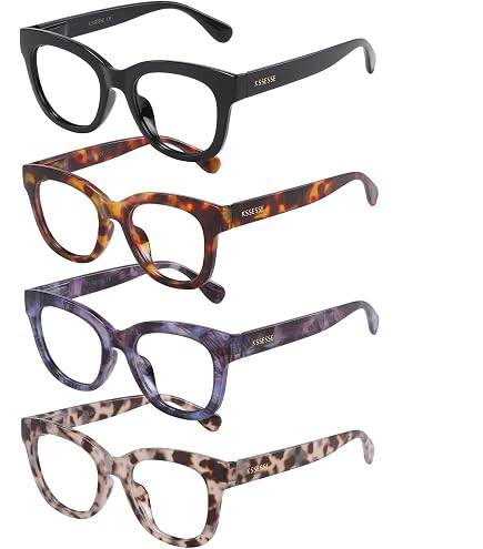 B&Q Women's Oval Reading Glasses 2-Pack - Classic Style In Purple (Multiple Strengths)
