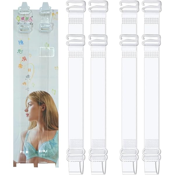 Tirantes Transparentes Para Sujetador - 3 Pares + Banda Trasera + 4 Clips, De Silicona, Ajustables E Invisibles