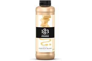 1883 White Chocolate Sauce – 500ml Bottle – Authentic French Dessert Sauce – Creamy, Sweet White Chocolate Flavor – Ideal for
