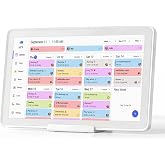 Mezed 21.5 Inch Digital Calendar, Touchscreen Wall‑Mount, White | 32GB Storage, Full HD Display, Weather Display, Reminders, Meal Planning, Digital Whiteboard, Auto‑Rotating Photo Frame