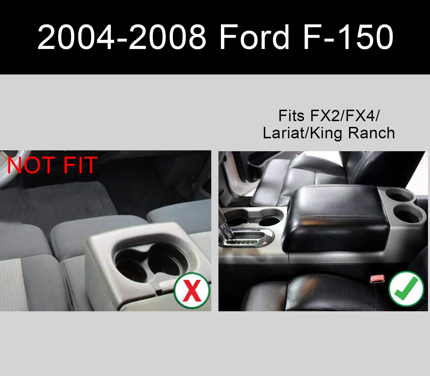 Ford F150 Fx4 Fx2 Lariat Front Floor Center Console Rear Cup