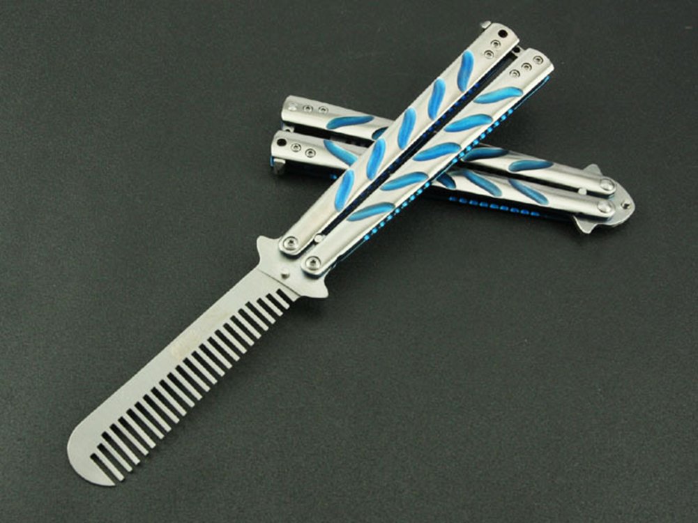 VAGANY High Quality Butterfly Knife Balisong Training Comb Knife