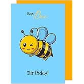 Edition Seidel Premium Birthday Card with Envelope. Greeting Happy Birthday for Him or Her Friend Daughter Son Girl Boy Child Mom Dad Sweet Bee (G3456 SW023)