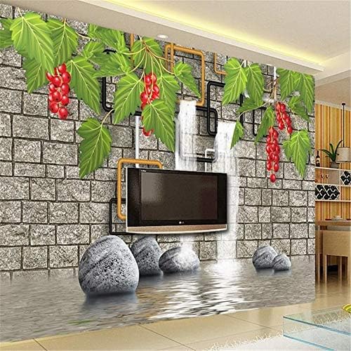 Wall Murals Wallpaper Wall Murals 3D Marble Green Leaf Europe Tv Backdrop Brick Wallpaper Living Room Bedroom Murals Papel De Parede Infantil,150 * 105Cm