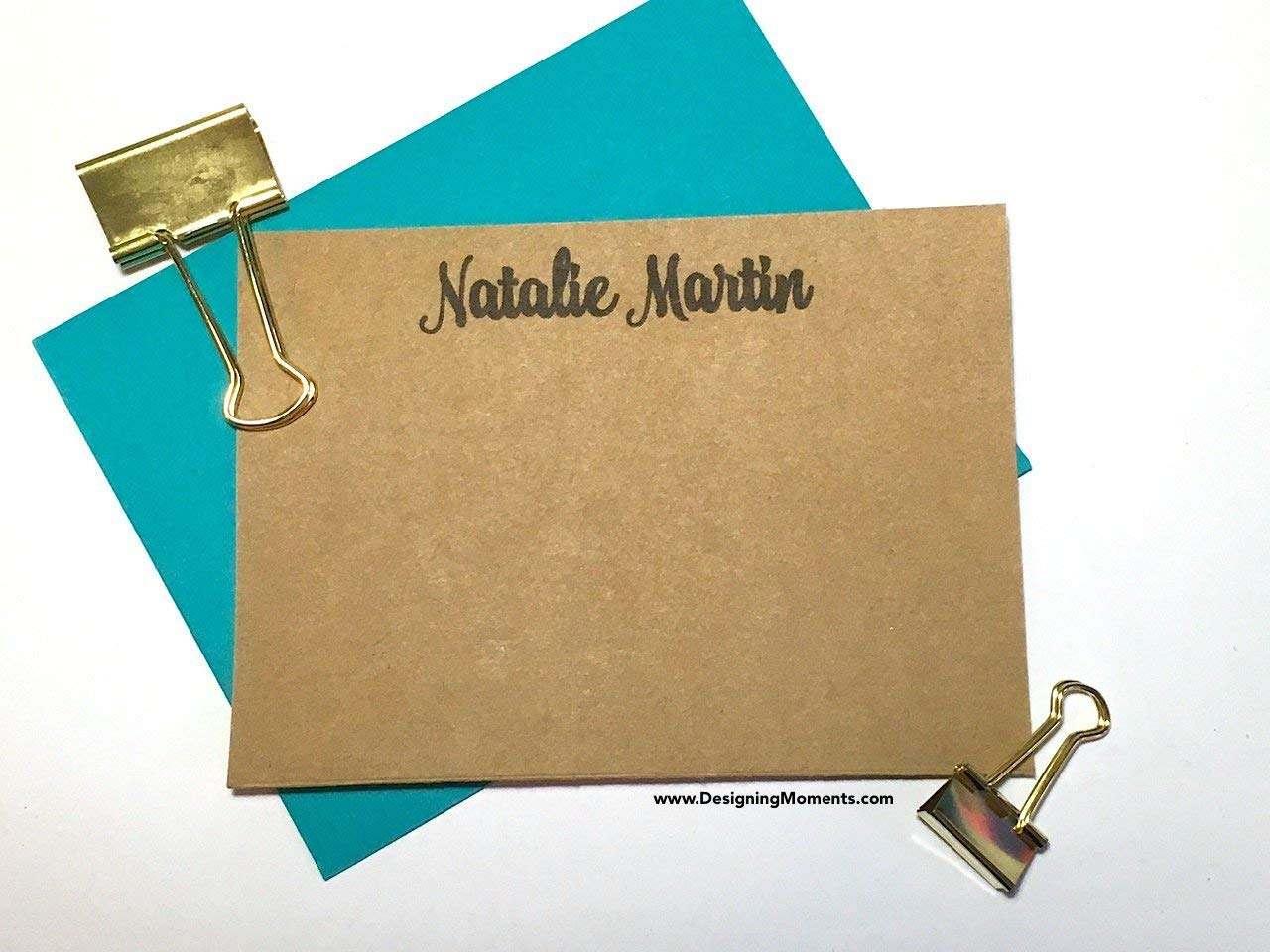 Personalized Rustic Stationery Kraft Custom Note Cards