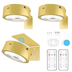 3 Pack Picture Lights for Wall, Rechargeable