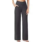 AFITNE Womens Wide Leg Pants High Waisted Business Casual Pants 29"/31" Pull On Dressy Yoga Lounge Trousers
