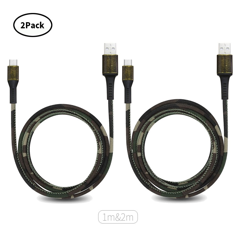 YIMODO USB C Cable USB C-A Fabric Craft Reversible Fast Charging Cables for Samsung Galaxy Note 8, S8, S8 Plus, Google Pixel, Nintendo Switch, Macbook, LG G6 G5 V30 V20 and More, 2 Pack (3FT + 6FT)