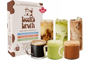 Beck's Broth Protein Drinks Variety Sampler (3-Pack) | Hot Chocolate, Instant Coffee & Matcha Latte | Made w/Pasture Raised B