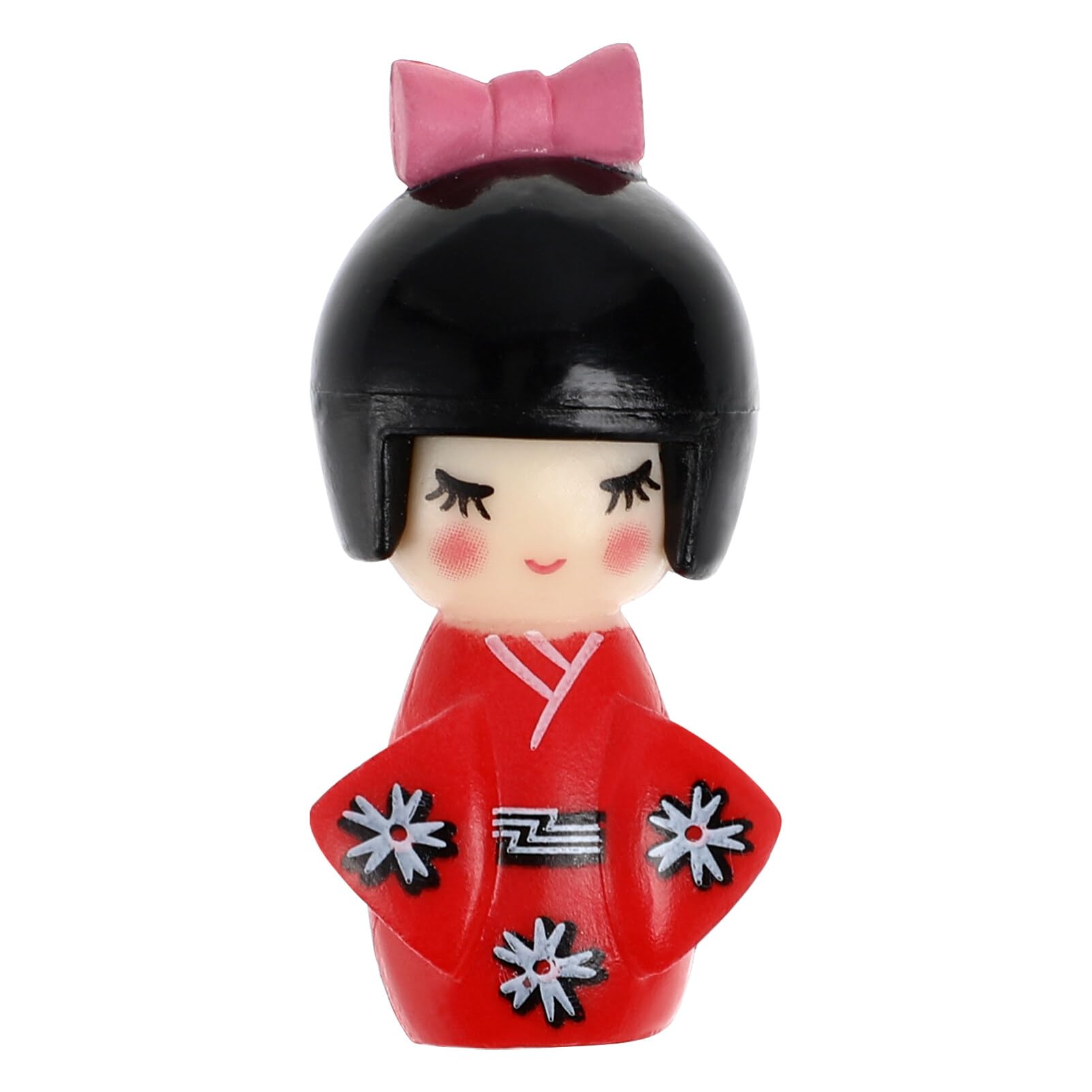 NUOBESTY Traditional Japanese Kimono Kokeshi Doll Ornament Wooden Asian Geisha Collectible Figurine Statue for Office Home Party Table Decoration Random