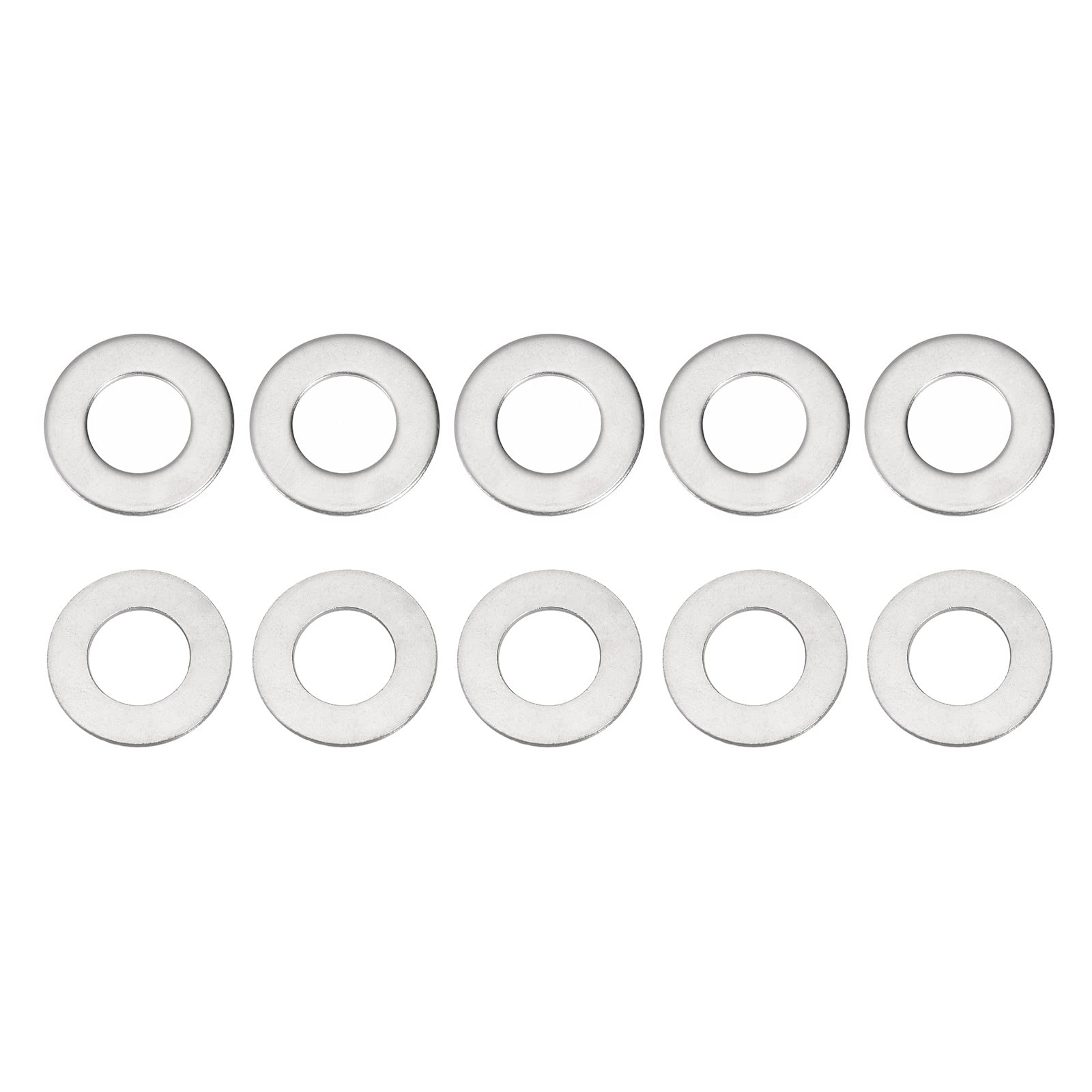 DTGN 50.7mmx2.9mm(ODxT) 316 Stainless Steel Flat Washers - 10Pack - Good for 1" Industrial Machinery Screw Bolt - Flat Ring Gaskets - Silver Tone — image 1
