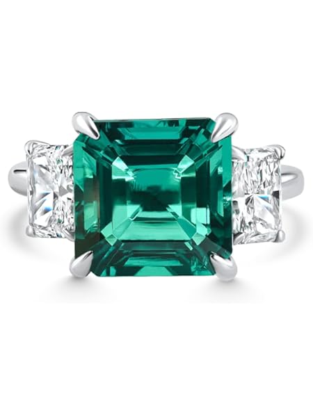 8Ct Emerald Diamond Ring