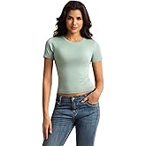 Womens Summer Tops, Seamless Workout Tops for Women Short Sleeve,Yoga Athletic Basic T Shirts Tops Trendy Soft Gym Clothes