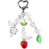 JOYSTOR Cute Strawberry Keychain,Y2K Accessories, Kawaii Flower Bag Charms for Women