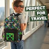 Minecraft Steve & Creeper Multicolour Backpack Graphic Print School Bag view 7