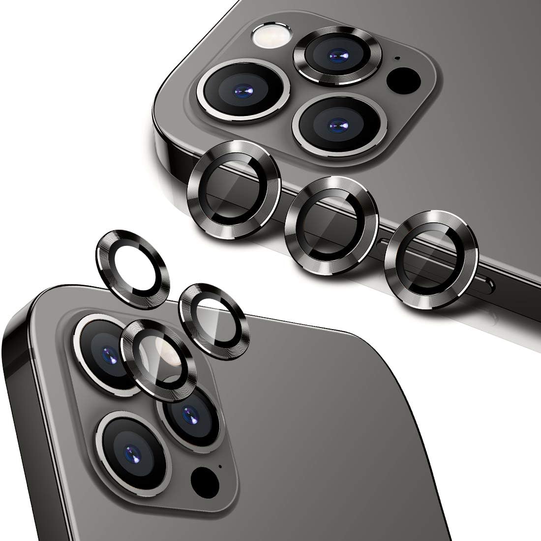 Amazon Com Wsken For Iphone 12 Pro Max 6 7 Inch Camera Lens Protector Premium Hd Tempered Glass Aluminum Alloy Lens Screen Stiker Cover Film Graphite