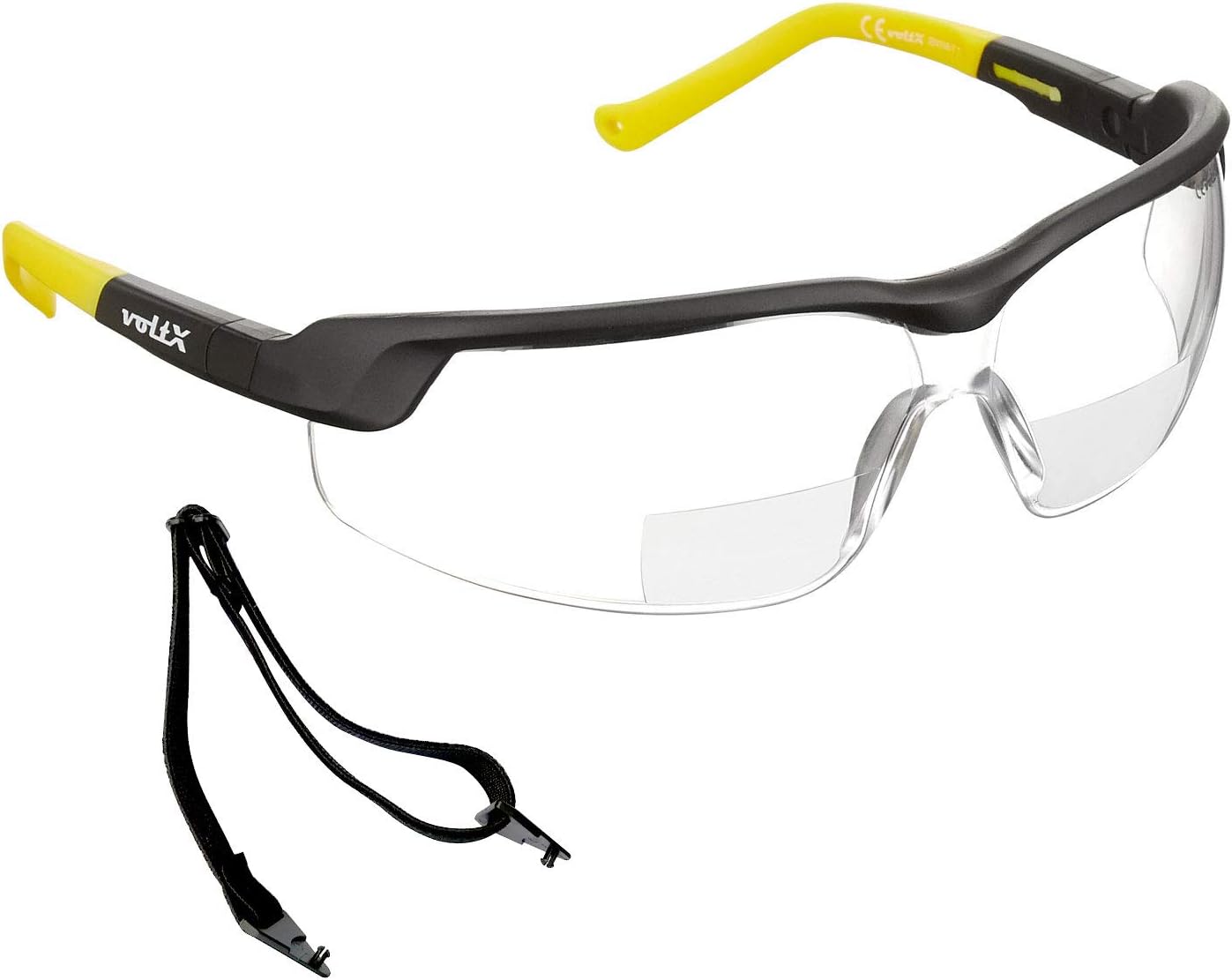 voltX GT ADJUSTABLE (2020 model) Bifocal Reading Safety Glasses (Clear