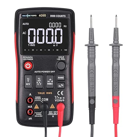 Amazon | Rakuby RICHMETERS RM409B True-RMS デジタル マルチメーター ボタン9999 アナログバーグ